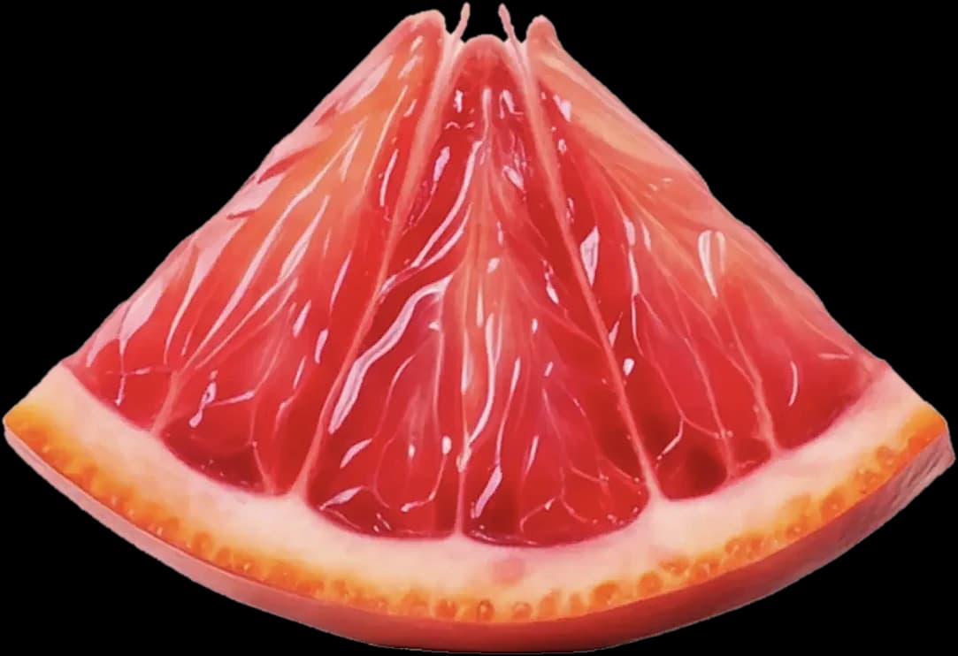 A slice of blood orange